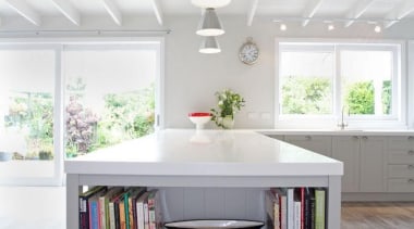 Devonport - ceiling | floor | furniture | ceiling, floor, furniture, interior design, product design, shelf, shelving, table, white, gray