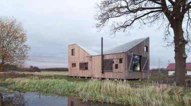 House Zilvar, Lodin, Czech RepublicASGK Design - World architecture, cottage, farmhouse, home, house, property, real estate, reflection, water, white