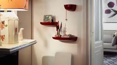 Corniche shelves by the Bouroullec brothers for Vitra furniture, home, interior design, product design, room, shelf, shelving, table, wall, gray