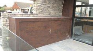 Exterior detail featuring Oxide Moro. - Creyke House floor, property, real estate, wall, wood, white, gray