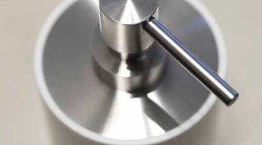 PB502 - Soap Dispenser, Free Standing. Satin Stainless product design, gray