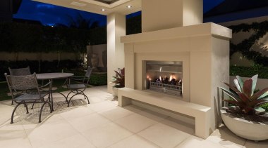 Mellons Bay 7 - estate | fireplace | estate, fireplace, floor, hearth, home, interior design, living room, property, real estate, gray, black, brown