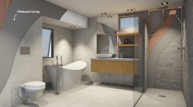 Villaboard Lining - Villaboard Lining 5 - architecture architecture, bathroom, floor, interior design, plumbing fixture, product design, room, gray