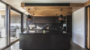 Architect: mcmahon and nerlich architectsPhotography by superk architecture, cabinetry, countertop, cuisine classique, house, interior design, kitchen, gray, black