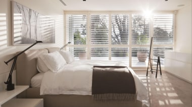 Mistique is a luxurious plush pile offering a architecture, bed frame, bedroom, ceiling, daylighting, floor, home, interior design, real estate, room, window, window covering, window treatment, wood, gray