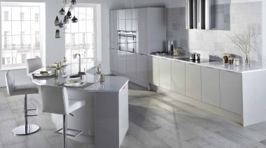 Circle kitchen 1 - Circle kitchen_1 - countertop countertop, cuisine classique, floor, flooring, furniture, interior design, kitchen, laminate flooring, table, tap, tile, wood flooring, gray