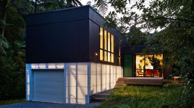 Garage - architecture | cottage | facade | architecture, cottage, facade, home, house, real estate, shed, siding, blue