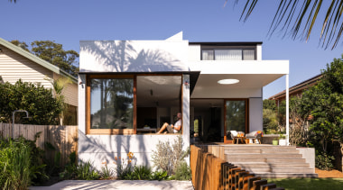 The decidedly modern look to the rear of 