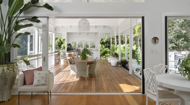 Looking from the new kitchen down the length 