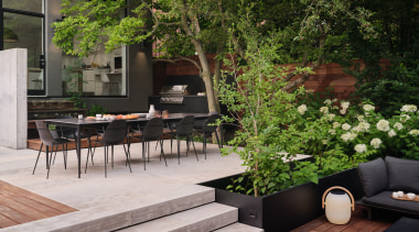 View of the outdoor dining area and al 