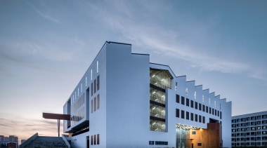 Hero - architecture | building | commercial building architecture, building, commercial building, condominium, corporate headquarters, facade, headquarters, home, house, mixed use, real estate, sky, teal