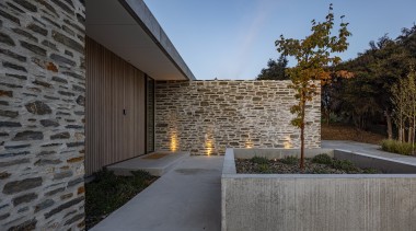 Around the house the designer used structural planting 