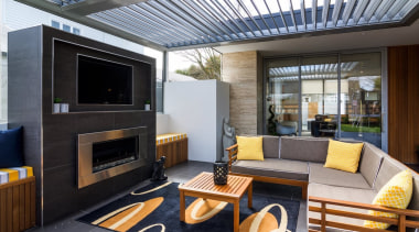 Silencio Rotating Louvres - house | interior design house, interior design, living room, real estate, gray, black