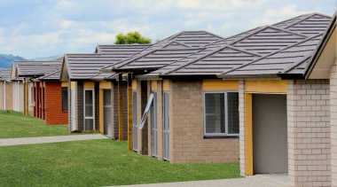 Metrotile roofing - architecture | building | cottage architecture, building, cottage, home, house, neighbourhood, property, real estate, residential area, roof, siding, gray