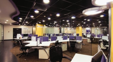 Lively, ergonomic office interiors create a stimulating work ceiling, interior design, office, black