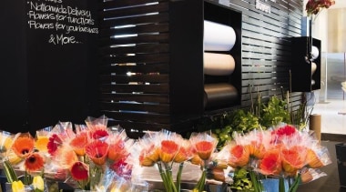 The Sylvia Park Flower Shop was fitted out flora, floral design, floristry, flower, flower arranging, flowering plant, plant, spring, black