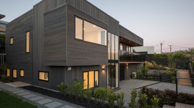 Highly Commended – Michael Cooper Architects – TIDA architecture, building, elevation, facade, home, house, property, real estate, residential area, siding, gray, black