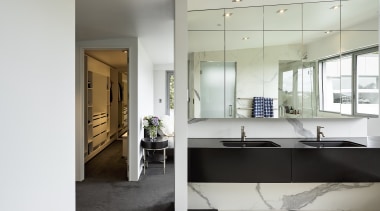 Drama was key in this bathroom renovation with 