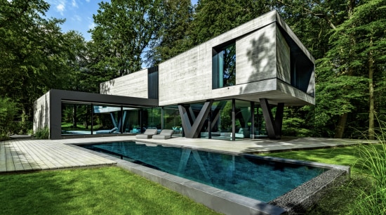 Querkopf video image - architecture - backyard - architecture, backyard, building, cottage, courtyard, design, estate, facade, farmhouse, home, house, interior design, landscape, landscaping, leisure, property, real estate, residential area, roof, room, swimming pool, tree, villa, yard, green