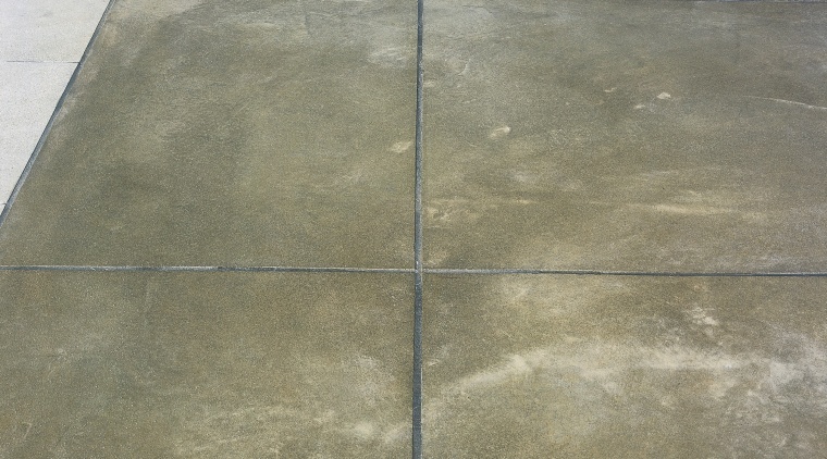 Coloured concrete has been laid and custom cut concrete, floor, flooring, line, material, road surface, tile, gray