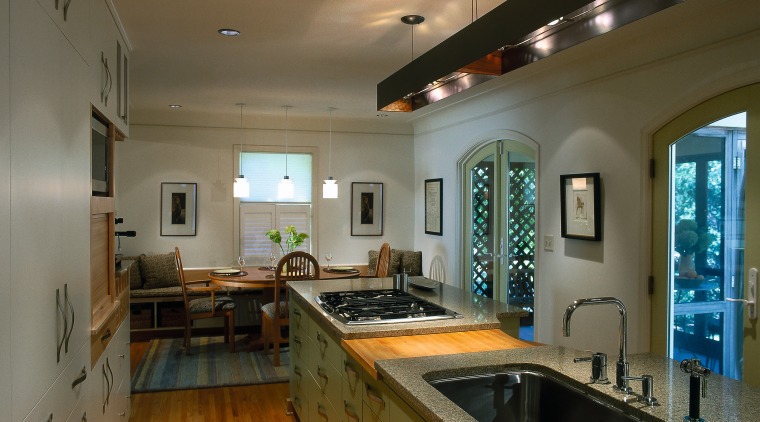 Cabinets on the left with an appliance cabinet cabinetry, ceiling, countertop, estate, floor, flooring, hardwood, home, interior design, kitchen, real estate, room, brown