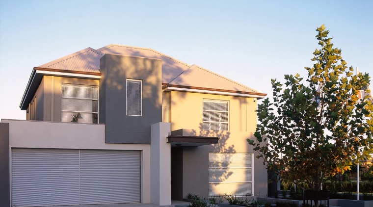 View of the house from the outside - architecture, building, cottage, elevation, estate, facade, home, house, property, real estate, residential area, roof, siding, sky, white