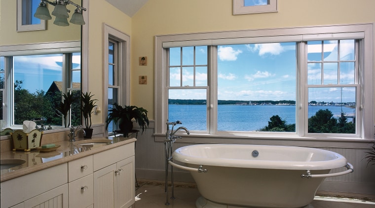 view of this bathroom featuring underfloor heating and bathroom, estate, floor, home, interior design, property, real estate, room, window, gray