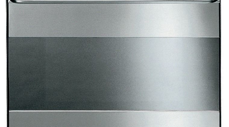 Close-up of front of stainless steel oven. - home appliance, kitchen appliance, major appliance, product, gray