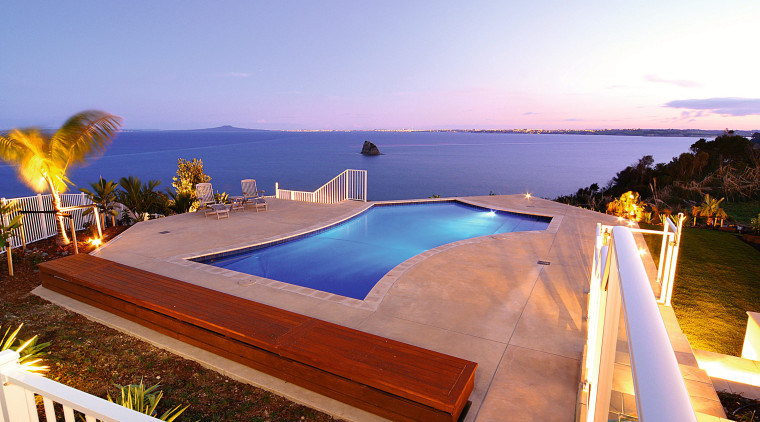 view of the pool area with gudon fischer estate, home, leisure, property, real estate, resort, sea, sky, swimming pool, vacation, villa, water, blue