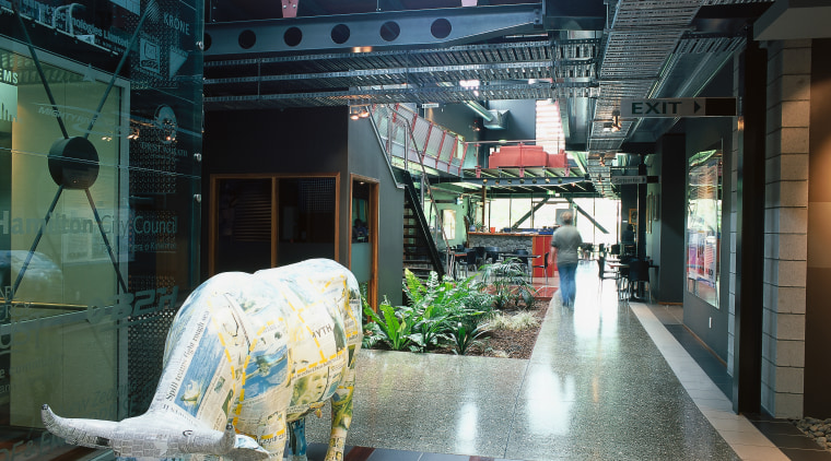 A view of the Waikato Innovation Park. - black, white