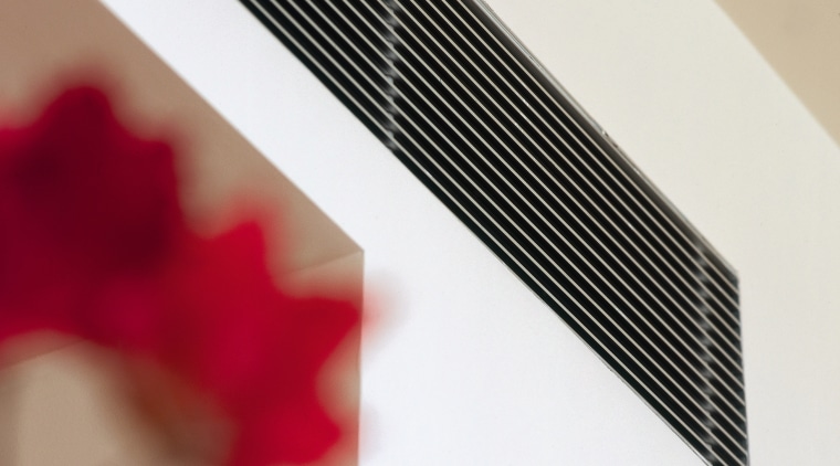 A view of an air conditioning vent in product design, white, gray