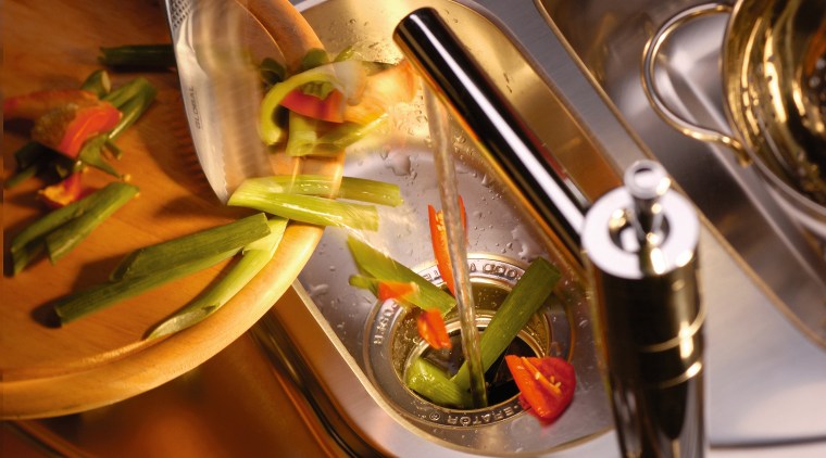 An Example of a waste disposal system by dish, food, vegetable, brown