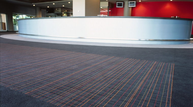 Large lobby and foyer area at the MCG architecture, carpet, daylighting, floor, flooring, line, sport venue, structure, wood, black