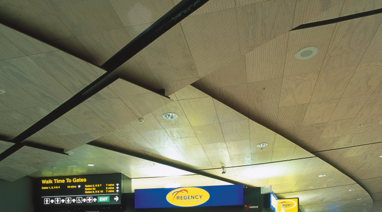 View of stepped design suspended ceiling at airport airport, airport terminal, architecture, ceiling, daylighting, infrastructure, metropolitan area, brown