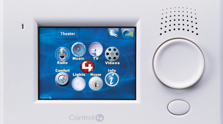 Control panel of home automation system. - Control electronic device, electronics, multimedia, product, product design, technology, white