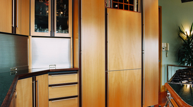 A view of some kitchen joinery by Freear cabinetry, countertop, door, flooring, furniture, hardwood, interior design, kitchen, room, wood, brown