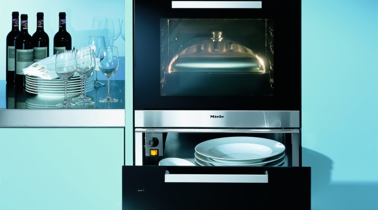 Close up view of the multi function ovens furniture, home appliance, kitchen appliance, product, product design, teal