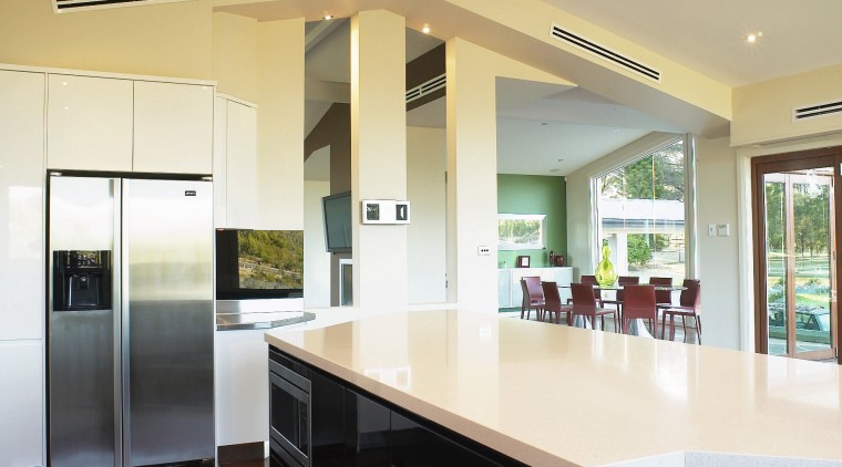 View of this Kitchen designed by Nouvelle Designer ceiling, countertop, floor, flooring, hardwood, house, interior design, kitchen, real estate, window, wood flooring, gray