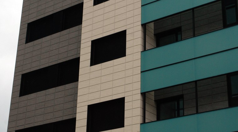 A view of the exterior of the building apartment, architecture, building, commercial building, condominium, corporate headquarters, daylighting, daytime, facade, headquarters, house, line, metropolitan area, residential area, sky, skyscraper, tower block, window, black, gray