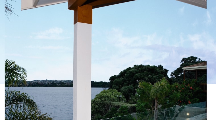 A view of some audio visula technology from house, property, roof, sky, structure, window, gray, white