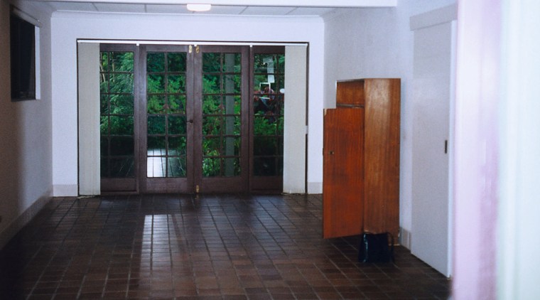 This room on the ground floor has been door, floor, flooring, lobby, property, real estate, white, black
