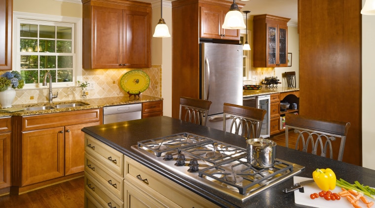 doubling the size of this kitchen, part of cabinetry, countertop, cuisine classique, interior design, kitchen, room, brown