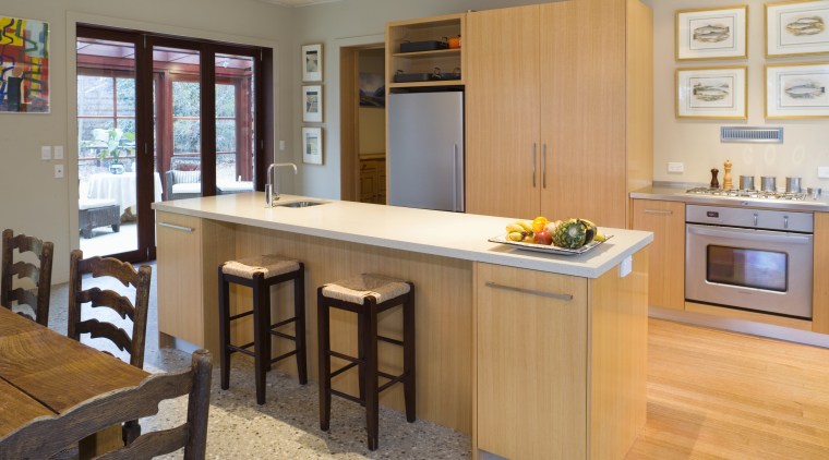 A view of the living and dining area cabinetry, countertop, cuisine classique, interior design, kitchen, real estate, room, gray, orange
