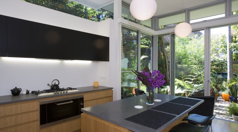View of design by O B Interiors, miele architecture, countertop, house, interior design, kitchen, real estate, window, gray, black
