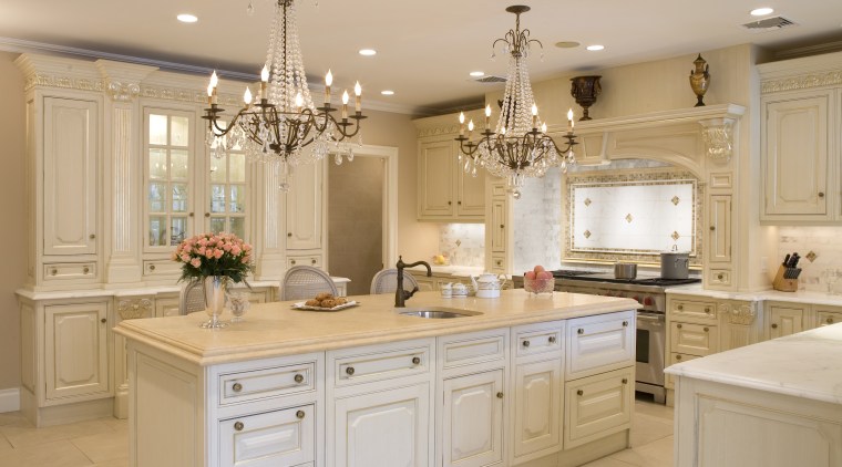 All that gliters- in this Clive Christian kitchen cabinetry, countertop, cuisine classique, home, interior design, kitchen, room, orange, gray