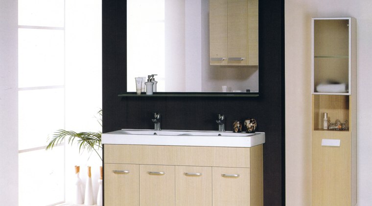 Image of Italian designed vanity available from Casa bathroom, bathroom accessory, bathroom cabinet, product design, sink, tap, white