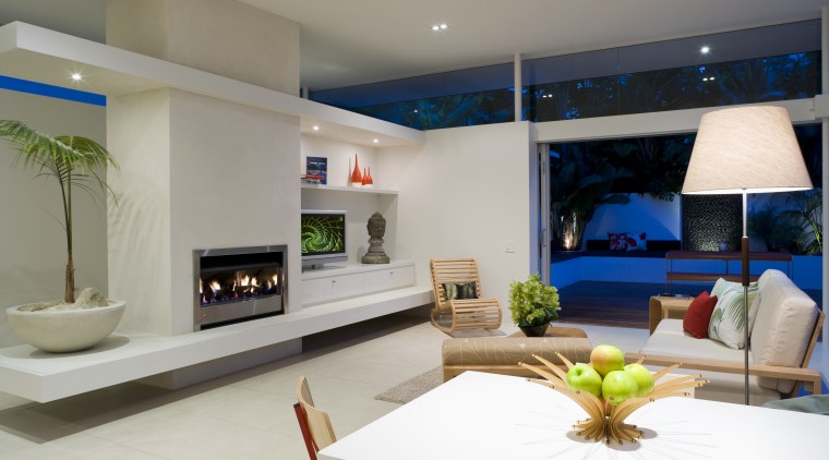 View of a living area which features a interior design, living room, gray
