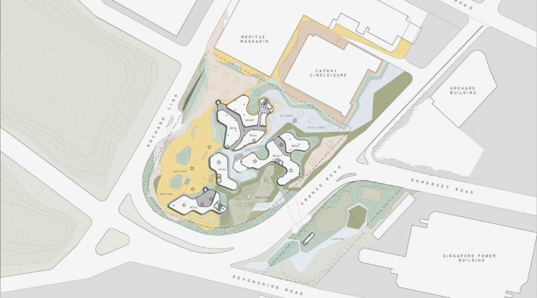 Floor plans for the Scape Youth Park. - area, design, diagram, map, plan, product design, text, white