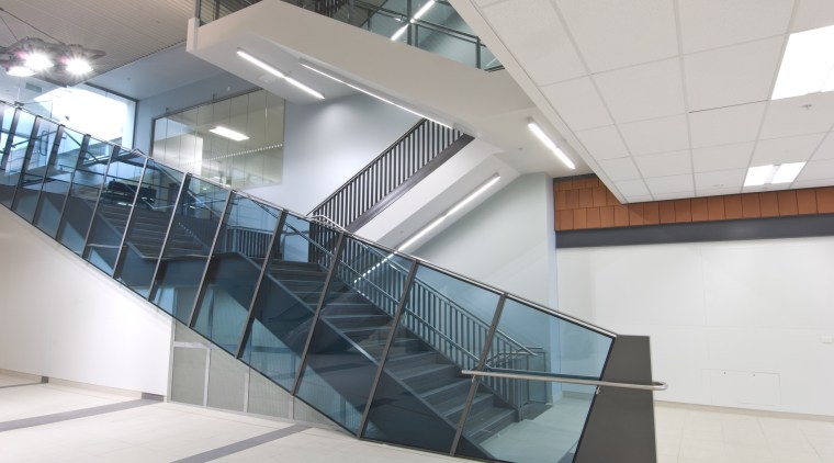 Holmes Fire &amp; Safety was involved in the architecture, daylighting, glass, handrail, interior design, line, product design, stairs, structure, gray