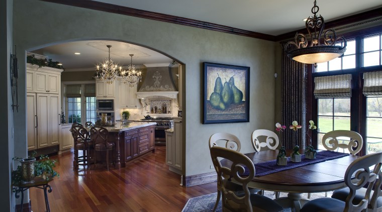 View of the formal dining area with the ceiling, dining room, estate, home, interior design, living room, real estate, room, gray, black